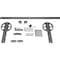 Ekena Millwork Premium Wagon Wheel Strap Barn Door Hardware Set w/ 6' Track for 1 3/4" Doors, Silver Metallic GB600146HWSM - alternate 2